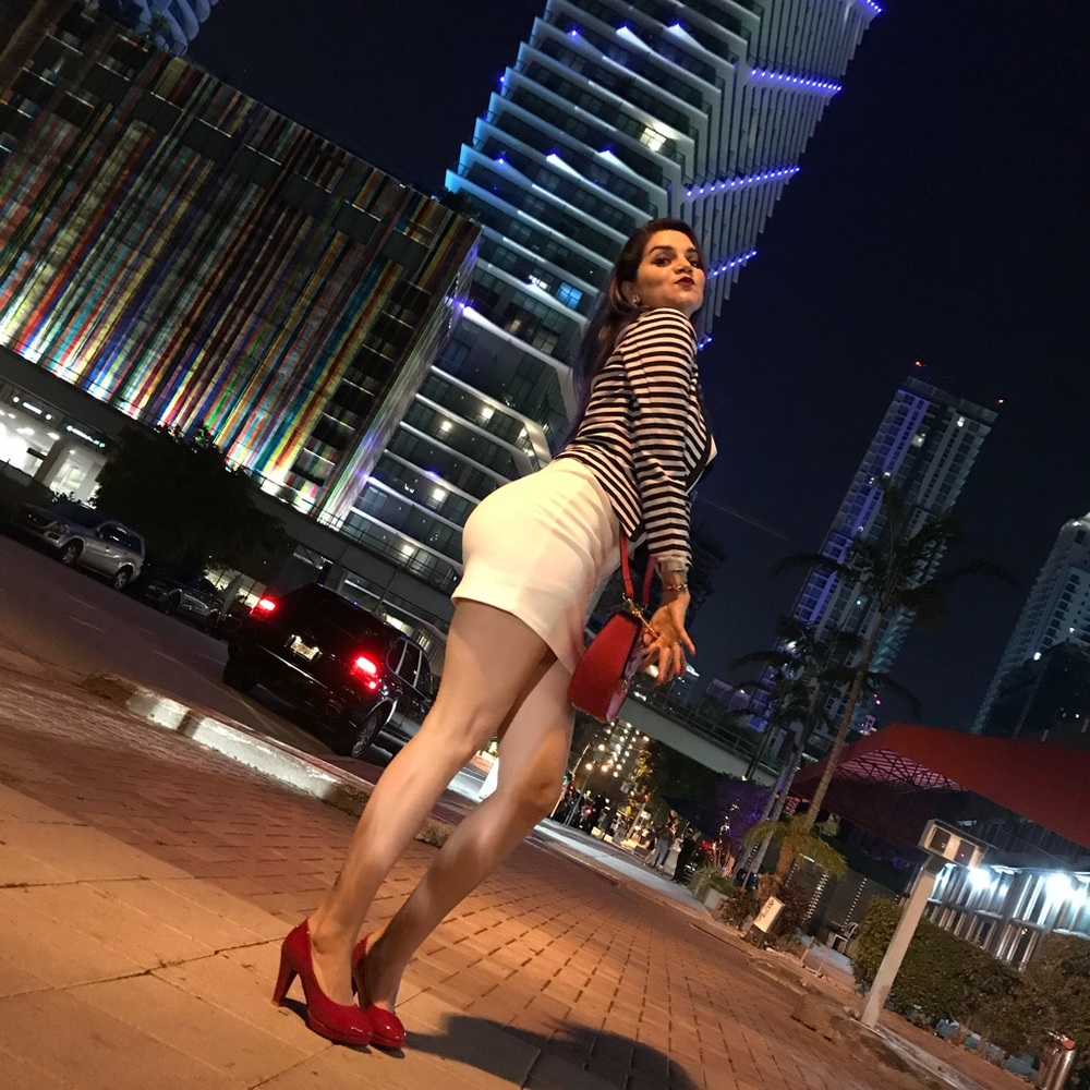 Red heels shoes Calvin Klein